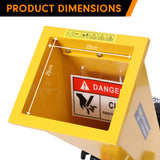 NNEDPE Ducar 7HP Wood Chipper Shredder Mulcher Grinder Petrol Yellow
