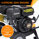 NNEDPE Ducar 7HP Wood Chipper Shredder Mulcher Grinder Petrol Yellow