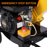 NNEDPE Ducar 7HP Wood Chipper Shredder Mulcher Grinder Petrol Yellow
