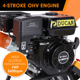 NNEDPE Ducar 7HP Wood Chipper Shredder Mulcher Grinder Petrol Orange