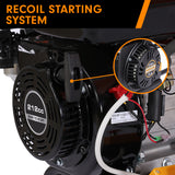 NNEDPE Ducar 7HP Wood Chipper Shredder Mulcher Grinder Petrol Orange