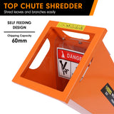 NNEDPE Ducar 7HP Wood Chipper Shredder Mulcher Grinder Petrol Orange