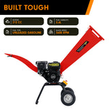 NNEDPE Ducar 7HP Wood Chipper Shredder Mulcher Grinder Petrol Red
