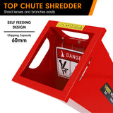 NNEDPE Ducar 7HP Wood Chipper Shredder Mulcher Grinder Petrol Red
