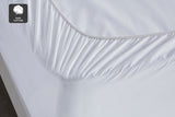 NNEKG 300TC Classic Percale Fitted Sheet (White King)