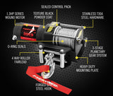 NNEDSZ FIERYRED 3000LBS/1361kg Electric Winch Car Steel Cable 12V Wireless Remote 4WD