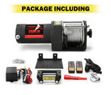 NNEDSZ FIERYRED 3000LBS/1361kg Electric Winch Car Steel Cable 12V Wireless Remote 4WD