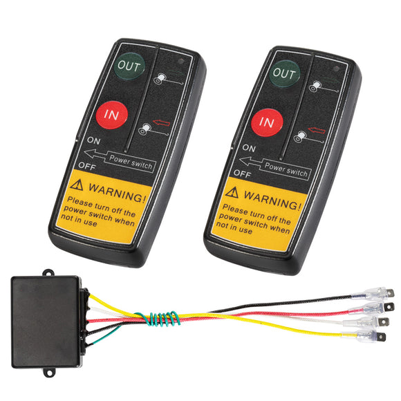 NNEDSZ 2pcs Wireless Winch Remote Control Switch Recovery Handset 4WD