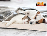 NNEIDS Heated Pet Bed Heating Pad Dog Beds Bedding Soft Mattress Cushion Pillow M