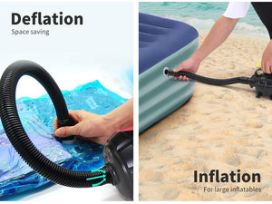 NNEIDS Electric Air Pump Inflatable 240V Air Mattress Camping Track Mat Deflate Inflate