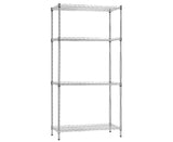 NNEDPE Syncrosteel Chrome Wire Shelving Storage Unit 900x450mm - 1.8m High