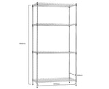 NNEDPE Syncrosteel Chrome Wire Shelving Storage Unit 1500x450mm - 1.8m High