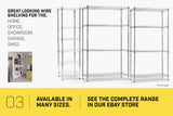 NNEDPE Syncrosteel Chrome Wire Shelving Storage Unit 900x450mm - 1.8m High