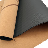 NNEDPE Powertrain Cork Yoga Mat with Carry Straps Home Gym Pilates - Body Line