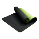 NNEDPE Powertrain Eco-Friendly TPE Pilates Exercise Yoga Mat 8mm - Black Green