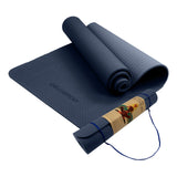 NNEDPE Powertrain Eco-Friendly TPE Yoga Pilates Exercise Mat 6mm - Dark Blue