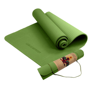 NNEDPE Powertrain Eco-Friendly TPE Yoga Pilates Exercise Mat 6mm - Green