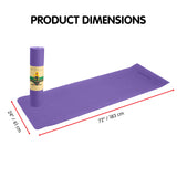 NNEDPE Powertrain Eco-Friendly TPE Yoga Pilates Exercise Mat 6mm - Lilac