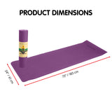 NNEDPE Powertrain Eco-Friendly TPE Yoga Pilates Exercise Mat 6mm - Purple