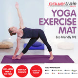 NNEDPE Powertrain Eco-Friendly TPE Yoga Pilates Exercise Mat 6mm - Purple