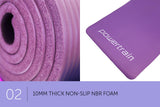 NNEDPE 10mm NBR Yoga Exercise Mat