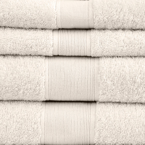 NNEIDS 500GSM 100% Cotton Towel Set -Single Ply carded 6 Pieces -Silence