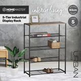 NNEDSZ Home MDisplay Shelf/Rack 5 Tier Sleek Modern Industrial Design 83cm