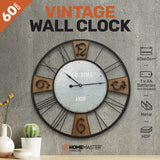 NNEDSZ Home MWall Clock Large Vintage Design Stylish Metal Accents 60cm