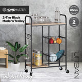 NNEDSZ Home MKitchen Trolley 2 Tier Stylish Modern Industrial Design 85cm