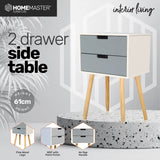 NNEDSZ Home M2 Drawer Side Table Modern Sleek &amp; Stylish Neutral Design 61cm