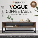 NNEDSZ Home MVogue Wood Tone Coffee Table Stylish Rustic Flawless Design 110cm