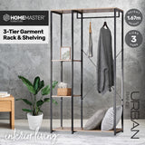 NNEDSZ Home MGarment Rack &amp; Shelving 3 Tier Sleek Stylish Modern Design 1.67m