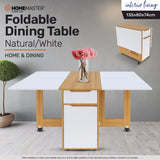 NNEDSZ Home MFolding Dining Table Lockable Wheels Various Fold Modes 135 x 74cm