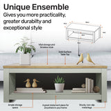 NNEDSZ Home MWinchester Two Tone Coffee Table Stylish Flawless Design 105cm