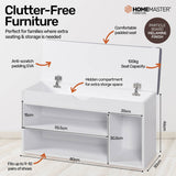 NNEDSZ Home M2-In-1 Storage/Shoe Cabinet With Padded Cushion Bench 80cm