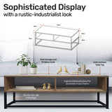 NNEDSZ Home MVogue Wood Tone Coffee Table Stylish Rustic Flawless Design 110cm