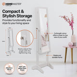 NNEDSZ Home M140cm Full Length Mirror Jewellery Cabinet Adjustable Angle