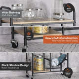 NNEDSZ Home MKitchen Trolley 2 Tier Stylish Modern Industrial Design 85cm