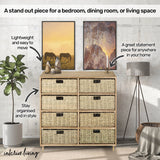NNEDSZ Home M8 Drawer Natural Seagrass Wooden Storage Chest Stylish 85cm