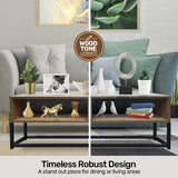 NNEDSZ Home MVogue Wood Tone Coffee Table Stylish Rustic Flawless Design 110cm