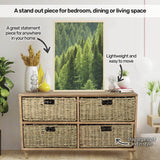 NNEDSZ Home M4 Drawer Natural Seagrass Wooden Storage Chest Stylish 46cm