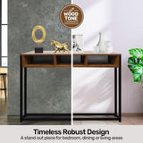 NNEDSZ Home MVogue Wood Tone Console Table Rustic Flawless Design 110cm