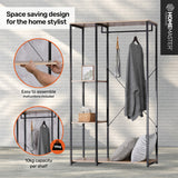 NNEDSZ Home MGarment Rack &amp; Shelving 3 Tier Sleek Stylish Modern Design 1.67m