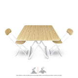 NNEDSZ Home MFoldable Dining Table &amp; Chairs Indoor/Outdoor Sturdy 74 x 80cm