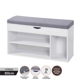 NNEDSZ Home M2-In-1 Storage/Shoe Cabinet With Padded Cushion Bench 80cm