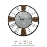 NNEDSZ Home MWall Clock Large Vintage Design Stylish Metal Accents 60cm