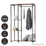 NNEDSZ Home MGarment Rack &amp; Shelving 3 Tier Sleek Stylish Modern Design 1.67m