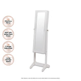 NNEDSZ Home M140cm Full Length Mirror Jewellery Cabinet Adjustable Angle