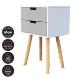 NNEDSZ Home M2 Drawer Side Table Modern Sleek &amp; Stylish Neutral Design 61cm