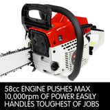 NNEDPE Yukon Premium 58cc 20in Petrol Chainsaw